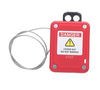 Generic Cerradura de Cable Autoblocante Etiqueta de Bloqueo Ajustable de Acero Inoxidable para Seguridad Eléctrica e Industrial con 1 Cerradura de Cable y 2 Llaves