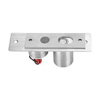 Generic Cerradura de Embutir Eléctrica Consumo de Energía Ultrabajo para de Entrada de Puerta para Puertas de Vidrio, Mini de Control de Acceso de 2 Cables DC12V de Acero Inoxidable