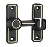 Generic Cerradura de Puerta de 90 180 Grados para Puerta de Granero, Perno de Corredera Luminoso Antirrobo, Diseño de Posicionamiento Inteligente para Seguridad del Hogar (GRAY)