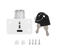 Generic Cerradura de Seguridad Blanca Precisa de 3 Anillos para Ventana Corrediza Hebilla Antirrobo Bloqueo Fuerte para el Hogar, Material de Aleación de Zinc, con Llaves, Aplicable para Puertas y