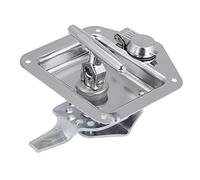 Generic Cerradura en Forma de T Cerradura de Manija en Forma de T Plegable de Acero Inoxidable 4,9 X 4,8 Pulgadas con 2 Llaves Junta de Goma Cubierta Antipolvo para Caja de Herramientas de Remolque de
