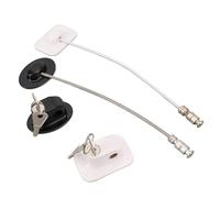 Generic Cerradura para Refrigerador, 2 uds., Cerradura Adhesiva Fuerte a Prueba de Niños para Puerta de Frigorífico y Congelador, Protección de Seguridad Hecha de Material ABS Duradero (Estilo clave)