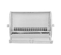 Generic Cesta Freidora Giratoria de Acero Inoxidable para Horno Eléctrico 12x12x18cm, Puerta Extraíble, para Tostar Nueces, Freidora/Barbacoas