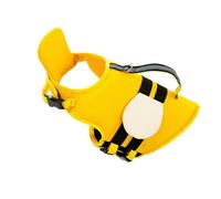 Generic Chaleco Salvavidas para Perros, Chaleco de Flotación para Mascotas Ajustable y Transpirable para Nadar y Navegar en Tela Oxford, Tamaño 69-81cm (Yellow)