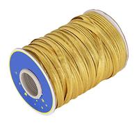 Generic Cinta Al Bies para Ribetes Trenzados, Poliéster Duradero de 1 Cm de Ancho para Proyectos de Costura, Rollo de 70 Yardas (GOLD)