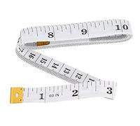 Generic Cinta Métrica de Plástico de PVC Suave con Extremos de Metal para Coser, Hacer Manualidades y Medir el Cuerpo - Cinta Métrica Suave de 60 Pulgadas para Cualquier - Blanca