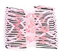 Generic Clamp/Holder de Peine Elástico, Cuentas de Pelo Fáciles y Duraderas para Mujeres y Niñas, Accesorio Mágico para el Cabello para Uso Diario (PINK)