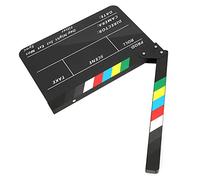 Generic Claqueta de Director de Acrílico Profesional, Herramienta de Aplauso de Acción de Película de 30x25 Cm, con Imán Incorporado, Ideal para Producción de Videos y Fotografía