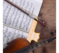Generic Clip de Marcapáginas de Música Clip de Notas Musicales de Plástico Duradero y Soporte de Página Adecuado para Interpretación Instrumental Amarillo Negro 2 Piezas (YELLOW)