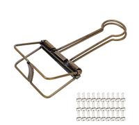 Generic Clips de Carpeta Dorada, Clips de Negros con de Metal de 30 Piezas para Boletos de Notas (Latón antiguo)