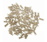 Generic Clips de Madera Mini Clavijas para Fotos para Colgar Fotos Decoración de álbumes de Recortes 300 Piezas Clips para Manualidades de Tamaño Compacto