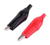 Generic Clips Eléctricos de Cocodrilo de Metal Duraderos de 35 Mm 20 Piezas Fundas de PVC Rojas y Negras para Reparar Equipos de Prueba o Fabricar Cables de Arranque de bajo Voltaje