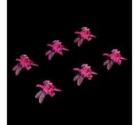 Generic Clips Para Tallo de Orquídea, Soporte de Agarre Fuerte, 100 Uds. Para Orquídea, Tomate, Pepino, Melón, Flor, Vides, Plástico Transparente, 1,38x1,38 Pulgadas (Rosa roja)