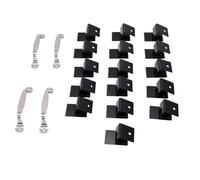Generic Clips Universales para Ventanas de Huracanes para Abrazaderas de Contraventanas de Madera Contrachapada, Negros, Duraderos para Vientos Fuertes, 16 Unidades