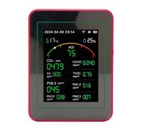 Generic CO2 TVOC HCHO Air Quality Quality Power Wifi Tester para Entusiastas del Medio Ambiente 1x1.38in ABS (Tipo 2)