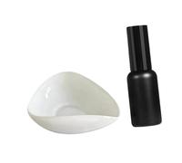 Generic Coffee Bean Bowl con Kit de Vaso Dosificador Y Bandeja Cerámica Recipiente para Pesar Café Molido Y Accesorios Anti Estáticos Apto para Cocina, Blanco, tal como se describe