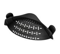 Generic Colador de Alimentos con Abrazadera para Cocinar y Escurrir Pasta, Frutas y Verduras sin Complicaciones, Material de Silicona para Mayor Durabilidad, 1 Unidad (BLACK)
