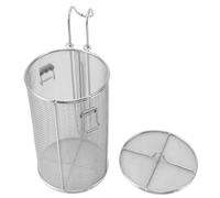 Generic Colador de Condimentos de Especias de Gran Capacidad de Acero Inoxidable para Cocinar, Cesta de Separación de Condimentos de Sopa con Telescópico Plegable para Cocina, 13 X 26 X 21 Cm