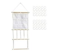 Generic Colgador de moños para el cabello, organizador de diademas y pinzas, soporte para pared, con 20 Clips