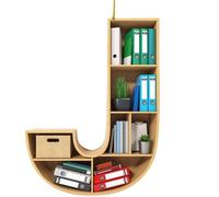 Generic Colgante acrílico del alfabeto de Navidad J Book para biblioteca para amantes de los libros