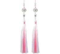 Generic Colgante de Borla Antigua China para Decorar Bolsos y Habitaciones, Adornos Auspiciosos en Dacrón y Plástico, Estilo Chino Retro, 2 Piezas