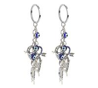 Generic Colgantes de Llavero con Ojo Azul, Bellamente Elaborados, 10mm, 2 uds., Decoraciones para Colgar en la Pared, Amigos, Esmalte de Colores