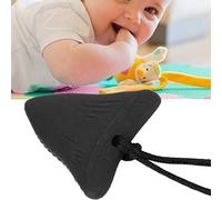 Generic Collar de Dentición de Silicona Elegante Collar para Masticar bebé para Autismo Colgante Mordedor para Niños Mayores de 3 Meses, de Dentición Impermeable Blanco (BLACK)