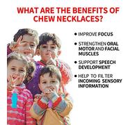 Generic Collares para Masticar Sensoriales, Mordedor de Silicona Duradero, Herramienta para Masticar para Niños con Ansiedad y Estrés, 4 Collares de Robot para Autismo y TDAH, Material de Calidad