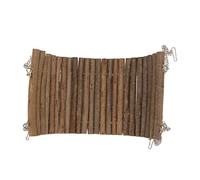 Generic Columpio de Madera para Hámster, Hamaca Natural de Gran Espacio para Escalar, para Ratones, Loros, Material Seguro No Tóxico (15 * 30CM)