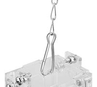 Generic Comedero Acrílico para Loros, Rompecabezas Educativo, Juguetes para Pájaros, Hámster, Conejo, Ardilla, Juego de 6 Platos, Blanco, 1,8x2,0x3,0 Pulgadas