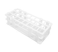 Generic Cómoda Gradilla de Plástico para Tubos de Ensayo, Fácil de Transportar, Soporte para Tubos de Muestreo de 24 Orificios para Laboratorio, Gradilla de Muestras de 25 X 25 Mm para Químicos e