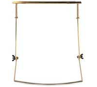 Generic Cómodo Soporte para Armónica de 24 Orificios, Soporte para Cuello Liviano y Fácil de Transportar para Armónicas, Metal Plateado (24 agujeros de oro)