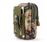 Generic Compacta funda para teléfono móvil, bolsa táctica, riñonera para exterior, multifunctional, con funda para teléfono móvil, para camping, senderismo, ciclismo, escalada (camuflaje)