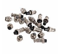 Generic Conector de Aviación Enchufe de Alimentación 10 Juegos GX12 4 Pines 12 Mm Conector de Aviación Macho Hembra para Sistemas de Automatización, de para Aplicaciones Informáticas