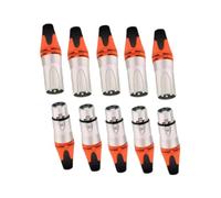 Generic Conector de Cable XLR Audio Audio Masculino Y Femenino 10 Piezas Micrófono Enchufe DJ Party Studio, Naranja