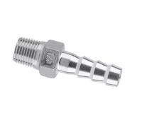 Generic Conector de de Manguera de Acero Inoxidable Accesorio de Púas Rosca Macho BSP 1/8 1/4 3/8 /2 3/4 Pulgadas con Material 304 SS para Plomería de Tuberías de Agua, Comb (/8''*8mm)