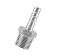 Generic Conector de Manguera de Púas para Instalación de Tuberías de Rosca Macho SS304 de Acero Inoxidable para Plomería Ingeniería Química Calefacción de Agua, 1/8"-3/4" 4 PCS Adaptador de Púas