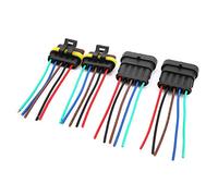 Generic Conector Eléctrico Impermeable para Coche de 4/5/6 Pines, Conector de Cable Resistente Al Agua Duradero para Coches, Camiones y Aplicaciones Marinas, 2 Juegos (5P)