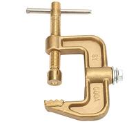Generic Conector en Forma de G con Abrazadera de Tierra de Latón 500A con Palanca de Fuerza de Tornillo para Máquina de Soldar, Soporte Conductor Resistente para Operaciones