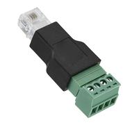 Generic Conector Ethernet RJ11 6P4C Adaptador Macho Convertidor para Módem, Terminal de Tornillo Convertidor RJ11 para Cableado Estructurado, Diseño de Enclavamiento para Concentradores y Usuarios