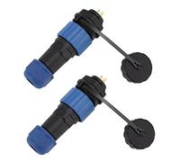 Generic Conector Impermeable de 3 Pines Opcional, Conector de 4 Pines Opcional de 2 Impermeables a Prueba de Agua de Cobre con 2pcs Dorado SD16 IP68 G3/8 Sube de Enchufe Hembra Hembra para el