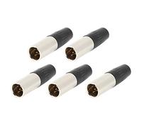Generic Conector XLR, Adaptador XLR Male a Masculino Adaptador de Enchufe con 5 Piezas Compacta para Equipos de Audio