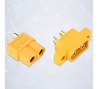 Generic Conector XT60E MXT60, 5 Pares de Enchufe Macho Hembra Montable para Multicóptero Modelo RC, Terminales Chapados en Oro de Alta Corriente, Nailon Retardante de Llama