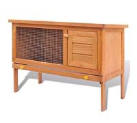 Generic Conejera de Madera de 1 Capa para Exteriores, Jaula para Animales Pequeños con Bandeja Extraíble para Conejos, Cobayas (Latón)