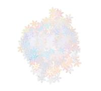 Generic Confeti de Copos de Nieve Dorados para Navidad 360 Piezas de Plástico, Diseño Único y Detalles Exquisitos para Banquetes y Decoración de Ventanas Varios estilos