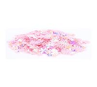 Generic Confeti de Lentejuelas con Purpurina en Forma de Flor para Decoración de Bodas, Suministros para Manualidades de Colores Brillantes, Paquete de 30g para Fiestas, Material de PVC (rosa