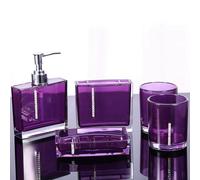 Generic Conjunto de Accesorios de Baño, Juego de Baño Accesorio de Conjunto Completo de Decoración de Moderno Set de 5 Piezas para el Organizador de Tocadores de Encimera de
