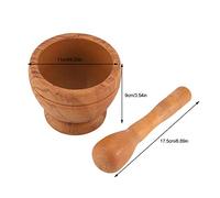 Generic Conjunto de Mortero de Especias, Mortero de de Granito de de de Plástico, Farmacias Boticario para la Casa de la Cocina (Grano de madera)