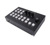 Generic Conmutador de Transmisión en Mezclador de Video Versátil Soporte Multimedia HD PGM PVW Pip OSD para Eventos de Experiencia Al Aire Libre, Creación de Material Didáctico Escolar Color Negro