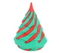 Generic Cono en Espiral de Juguete, Ilusión Que Pasa a Través de la Pirámide, Escultura Impresa en 3D, Tamaño Compacto, Material PLA Resistente, Decoración de Escritorio Elegante (Rojo y Verde)